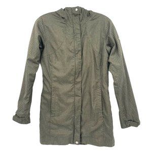 Columbia Green Windbreaker Ski Jacket | Classic Checkered Pattern